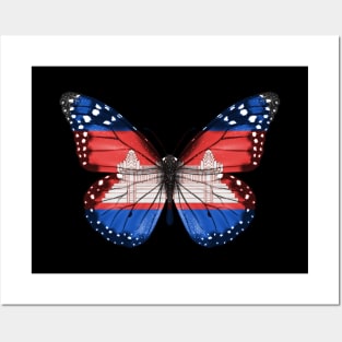 Cambodian Flag  Butterfly - Gift for Cambodian From Cambodia Posters and Art